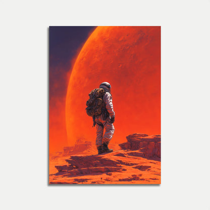 Martian Solitude Space Explorer Poster