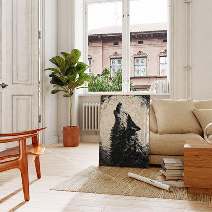 Moonlit Wolf Howl Poster