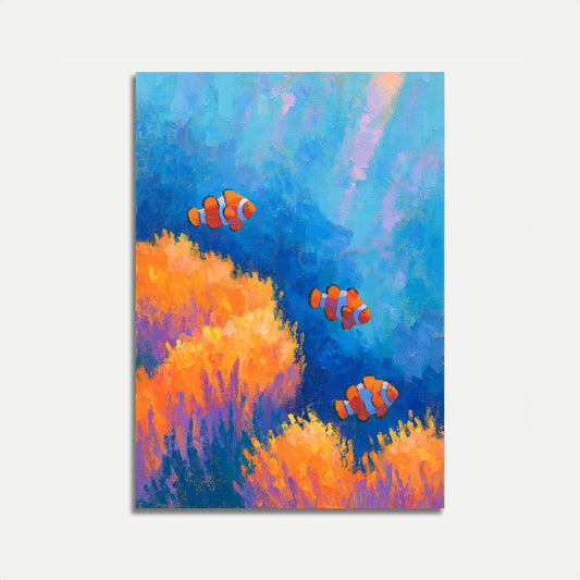 Clownfish Coral Reef Poster