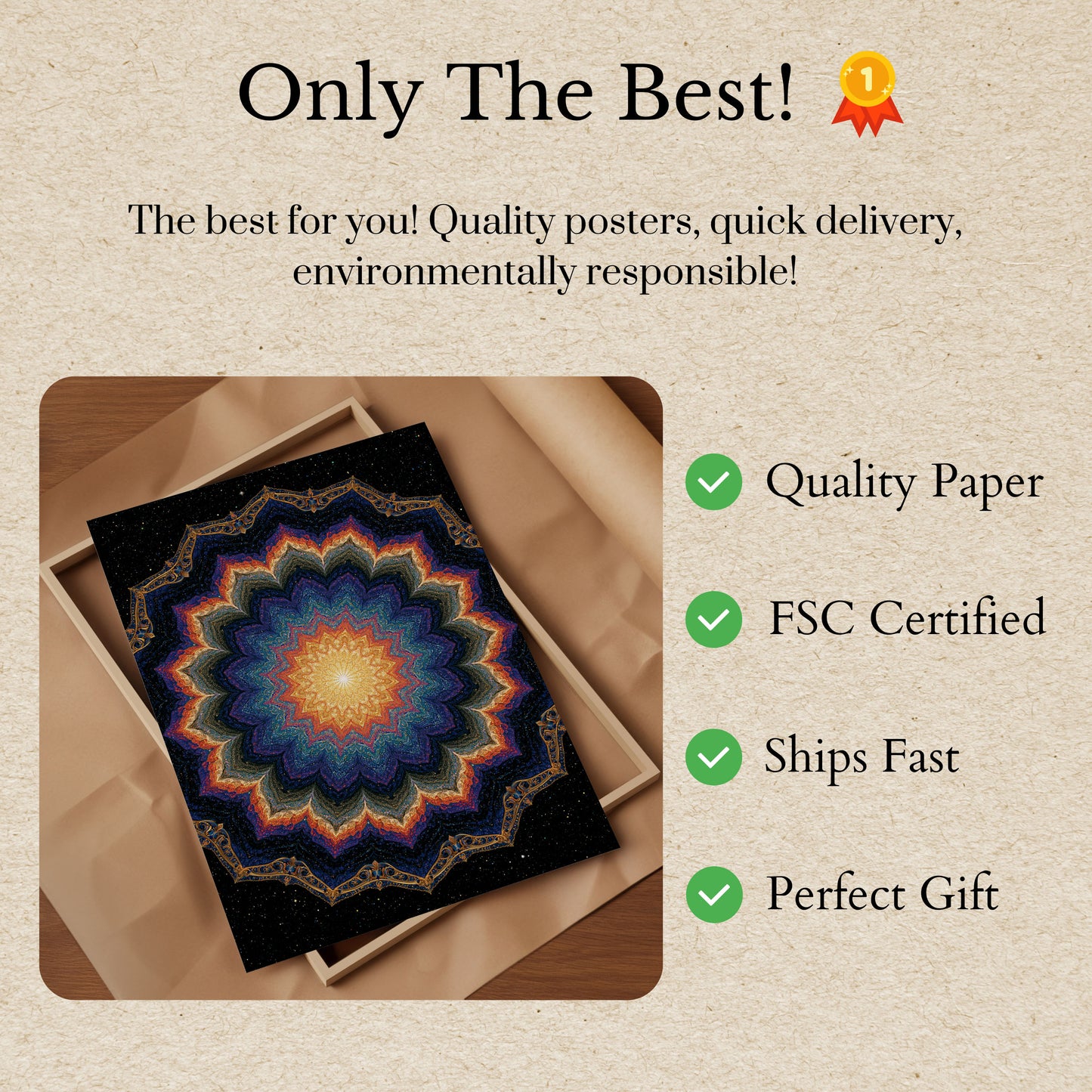 Cosmic Mandala Meditation Poster