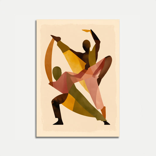 Abstrakt dansbevægelses plakat