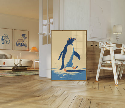 Affiche Pingouin Traversant l'Océan