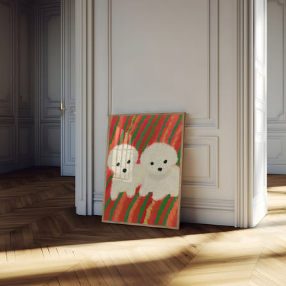 FLAUSCHIGE WELPEN WEIHNACHTSPOSTER
