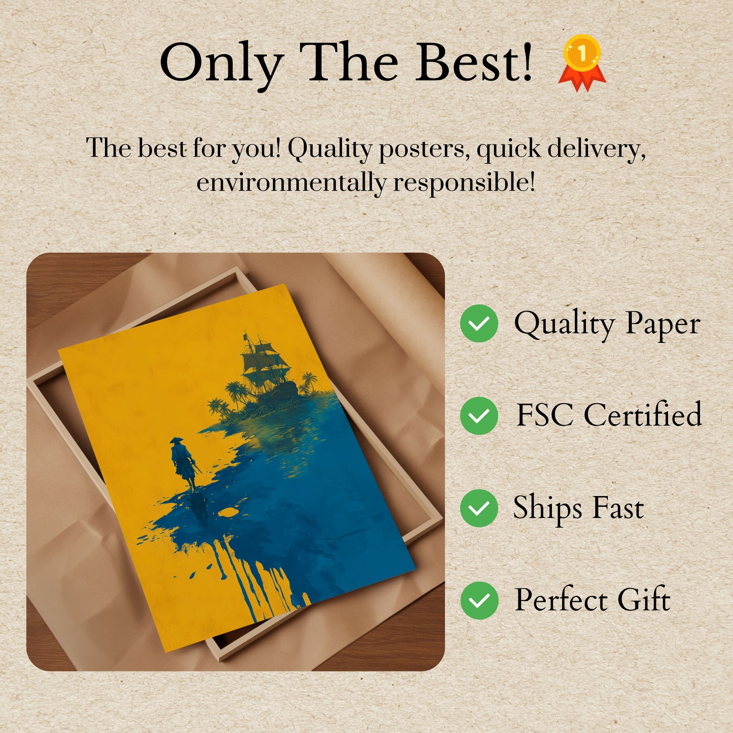 Tropical Pirate Adventure Poster