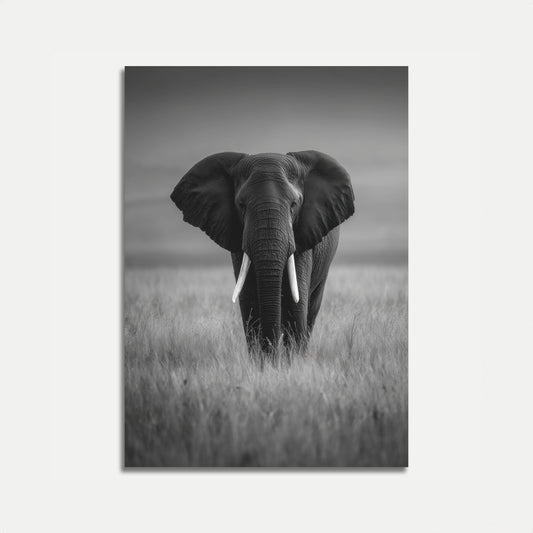 Majestic Elephant in Grasslands Poster