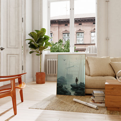Viking Warrior at the Fjord Poster
