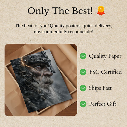 Stormachtige Vikingstrijder Poster