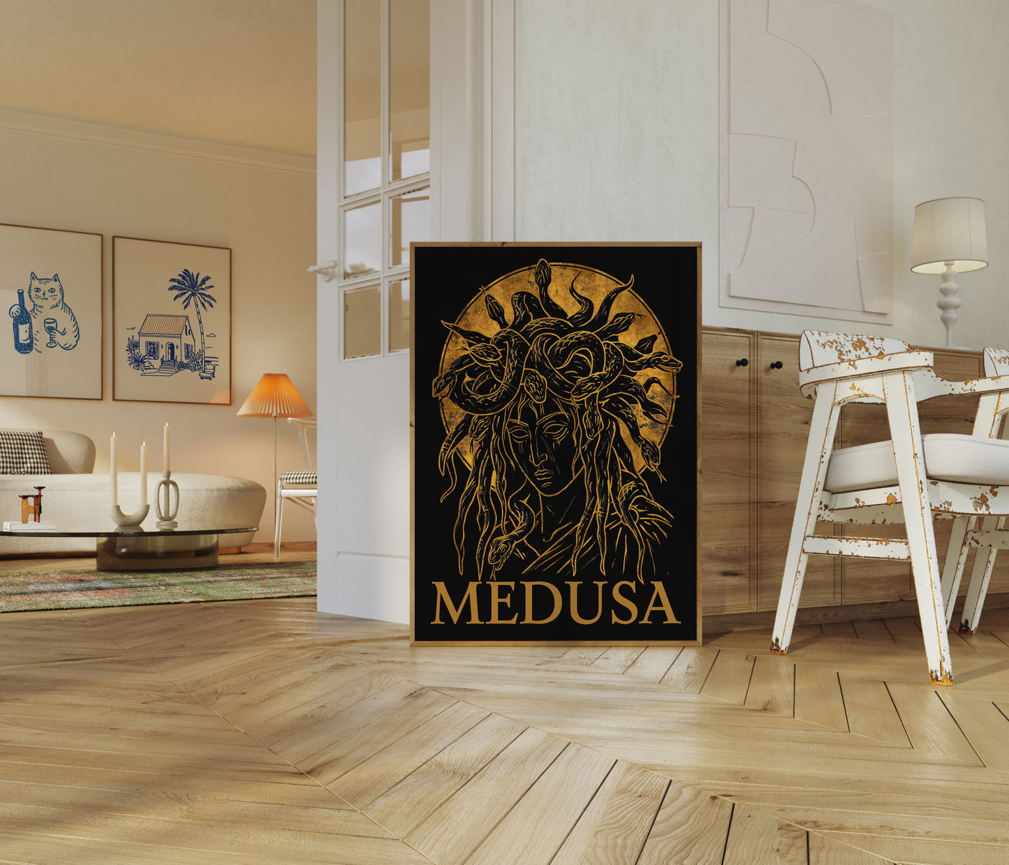 Medusa Mytologi Guld Legende Plakat