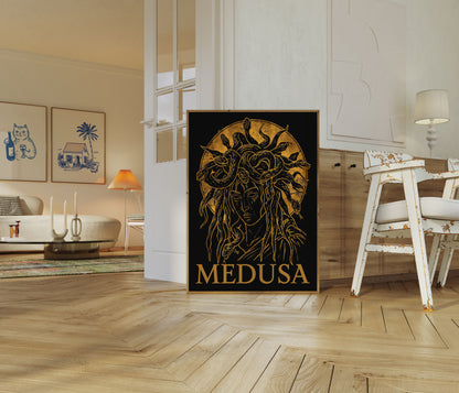 Medusa Mytologi Guld Legende Plakat