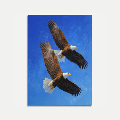 Majestic Eagles in Flight Poster