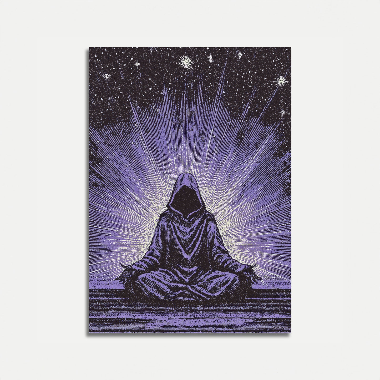 Kosmická Meditace Pod Hvězdami Plakát