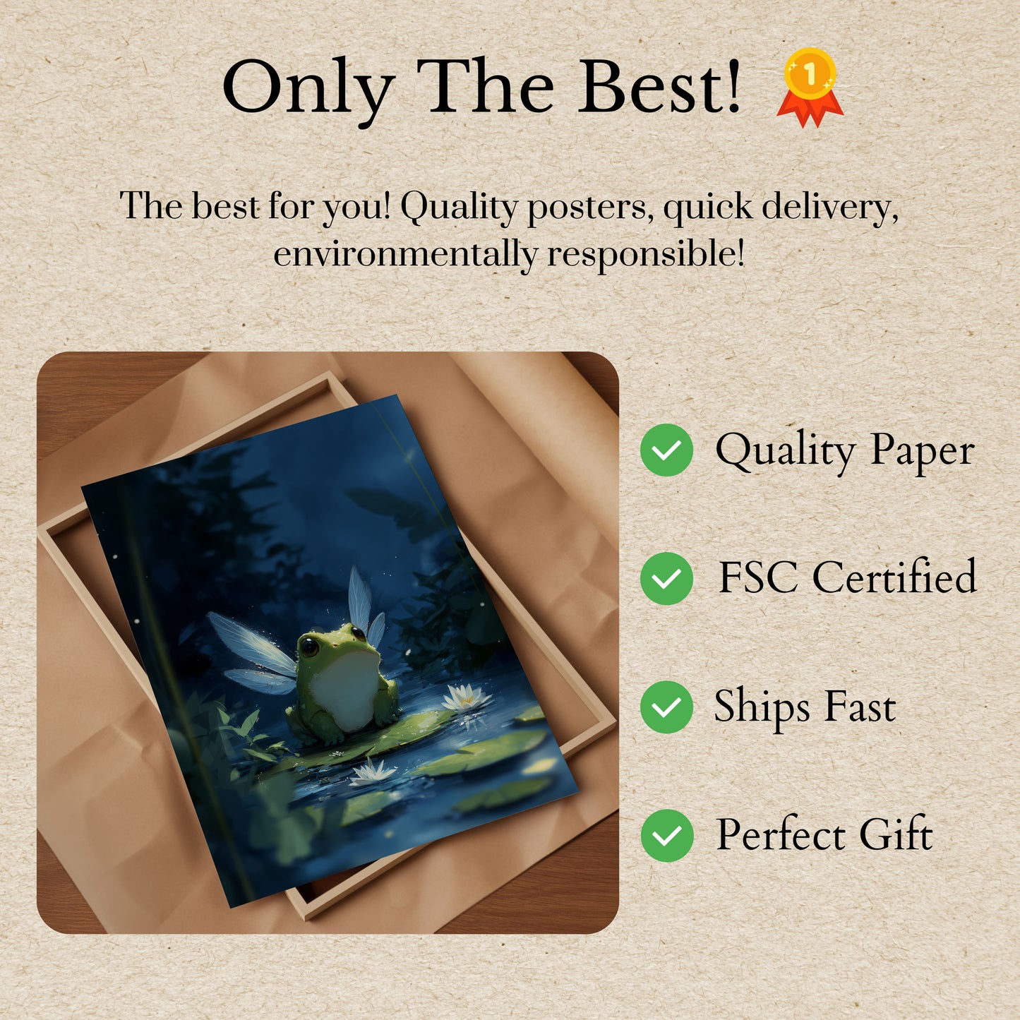 Magical Fairy Frog Night Poster