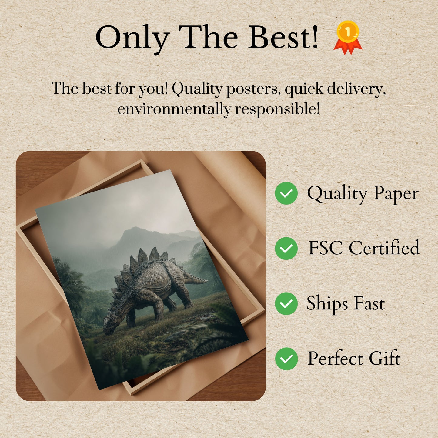 Prehistoric Rainforest Guardian Poster