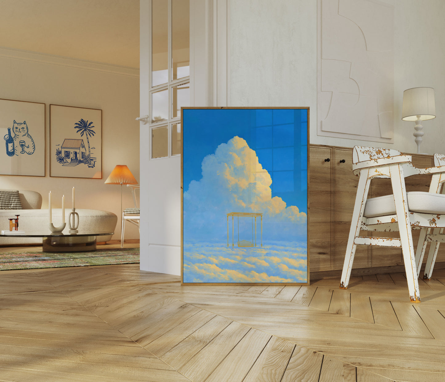 Poster "Golden Gateway in the Clouds"