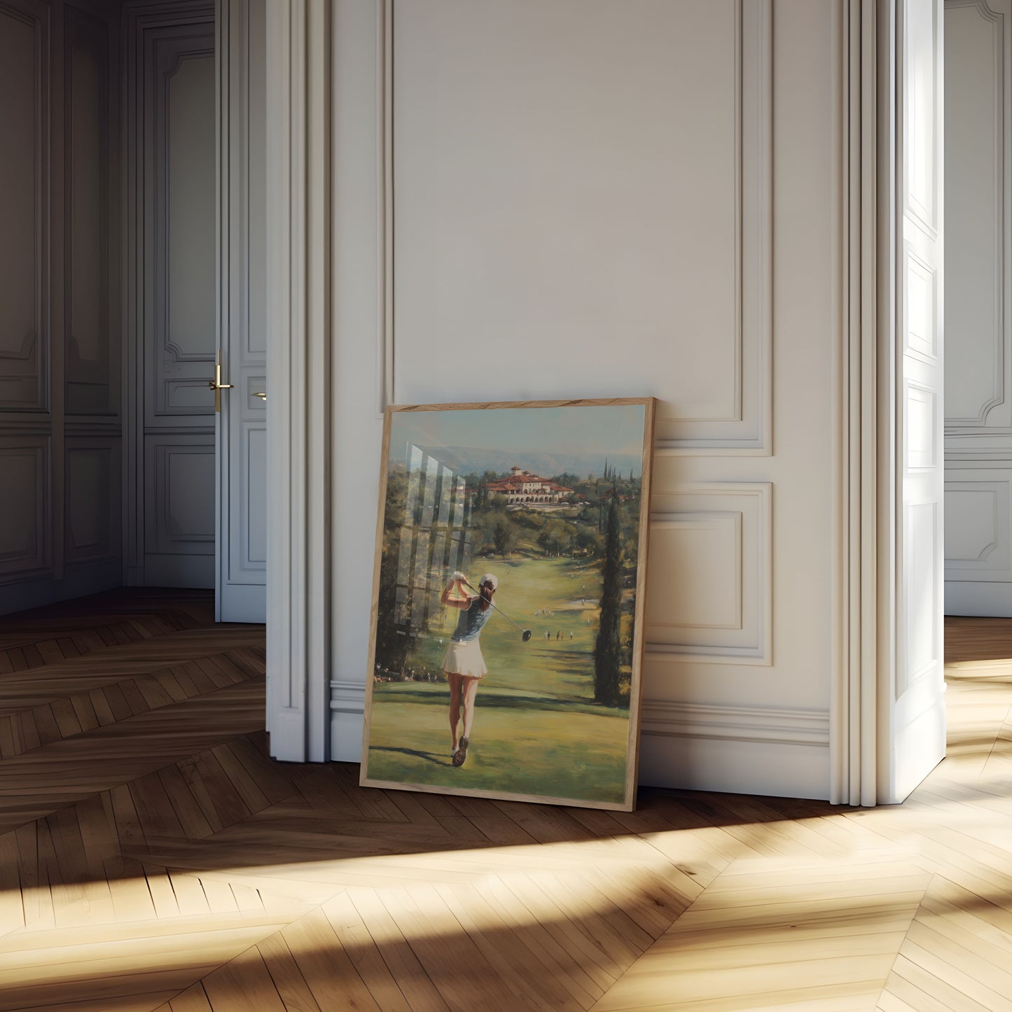 Affiche de paysage de terrain de golf élégant