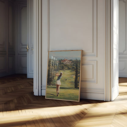 Affiche de paysage de terrain de golf élégant