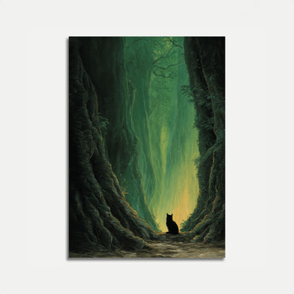 Black Cat Forest Canyon Poster