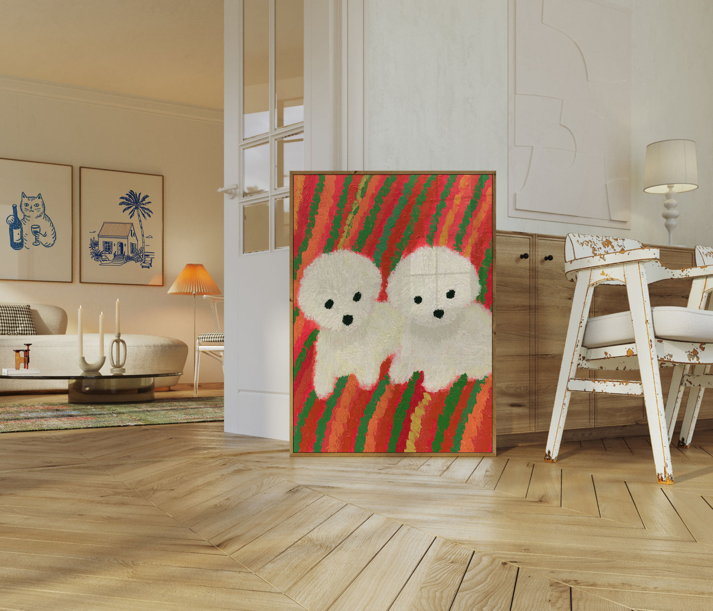 FLAUSCHIGE WELPEN WEIHNACHTSPOSTER