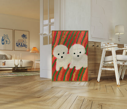 FLAUSCHIGE WELPEN WEIHNACHTSPOSTER