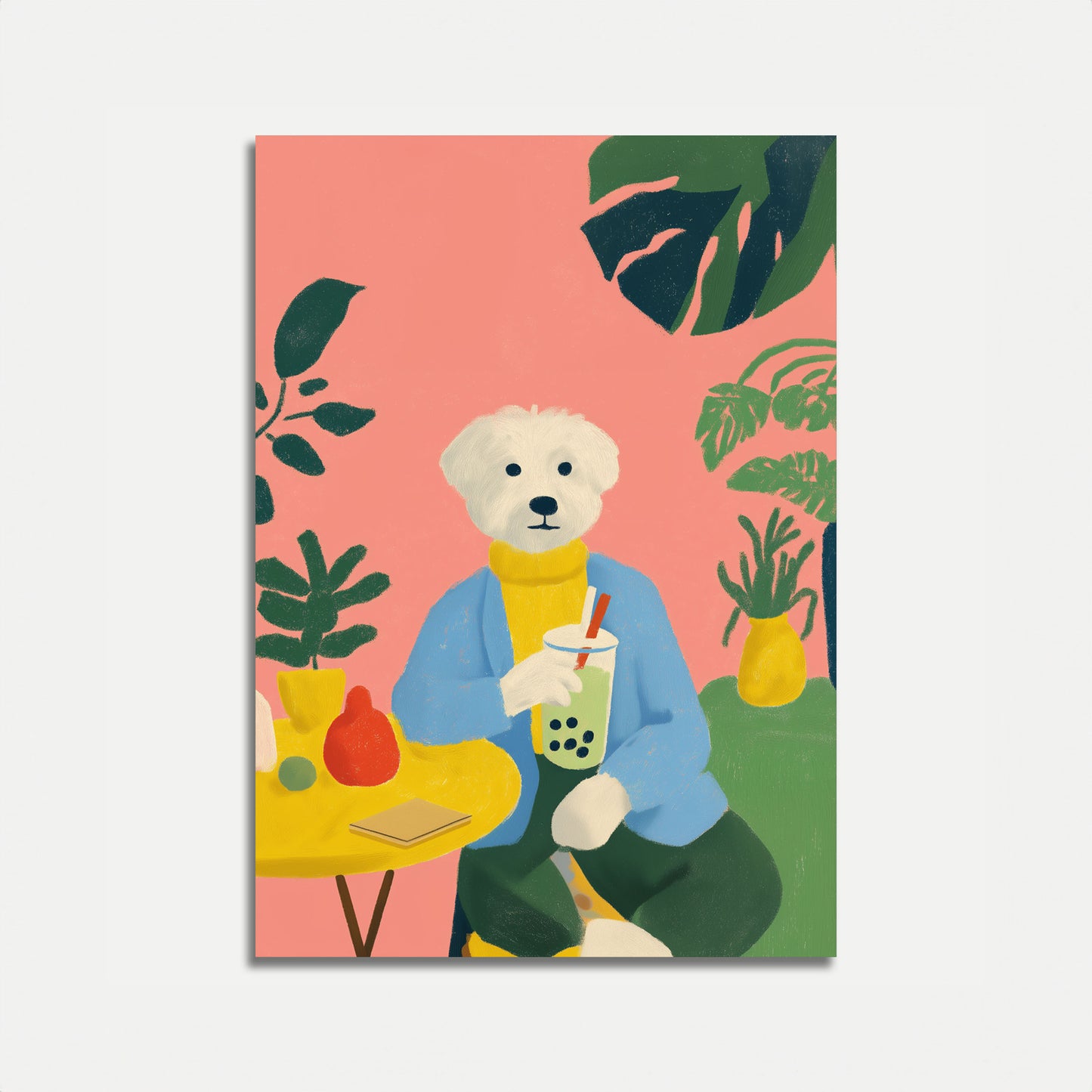 Affiche Cozy Dog Bubble Tea