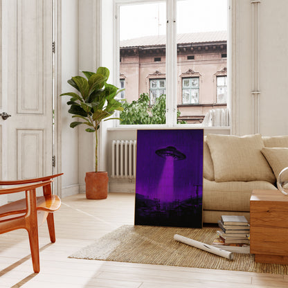 Purple Alien Invasion Poster