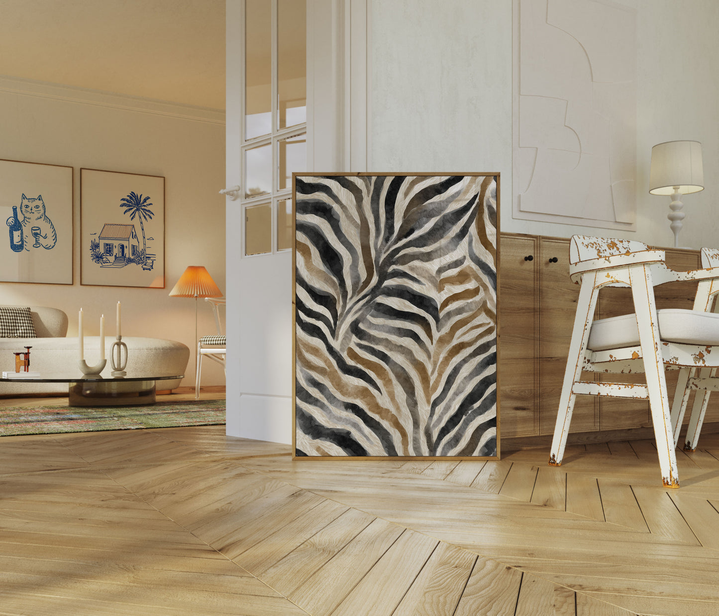 Abstract Zebra Print Poster