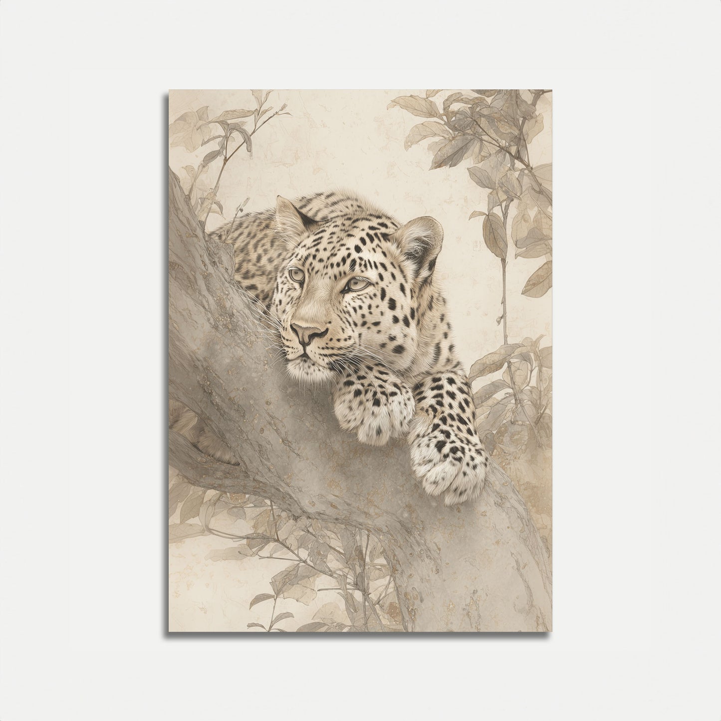 Majestueuze Luipaard Boomposter