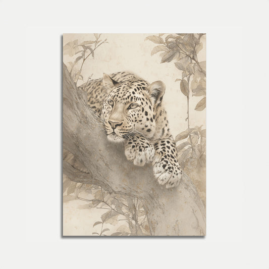 Majestueuze Luipaard Boomposter