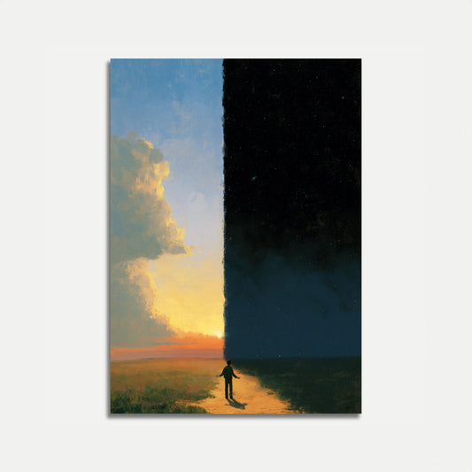 Solitary Wanderer Between Worlds Poster