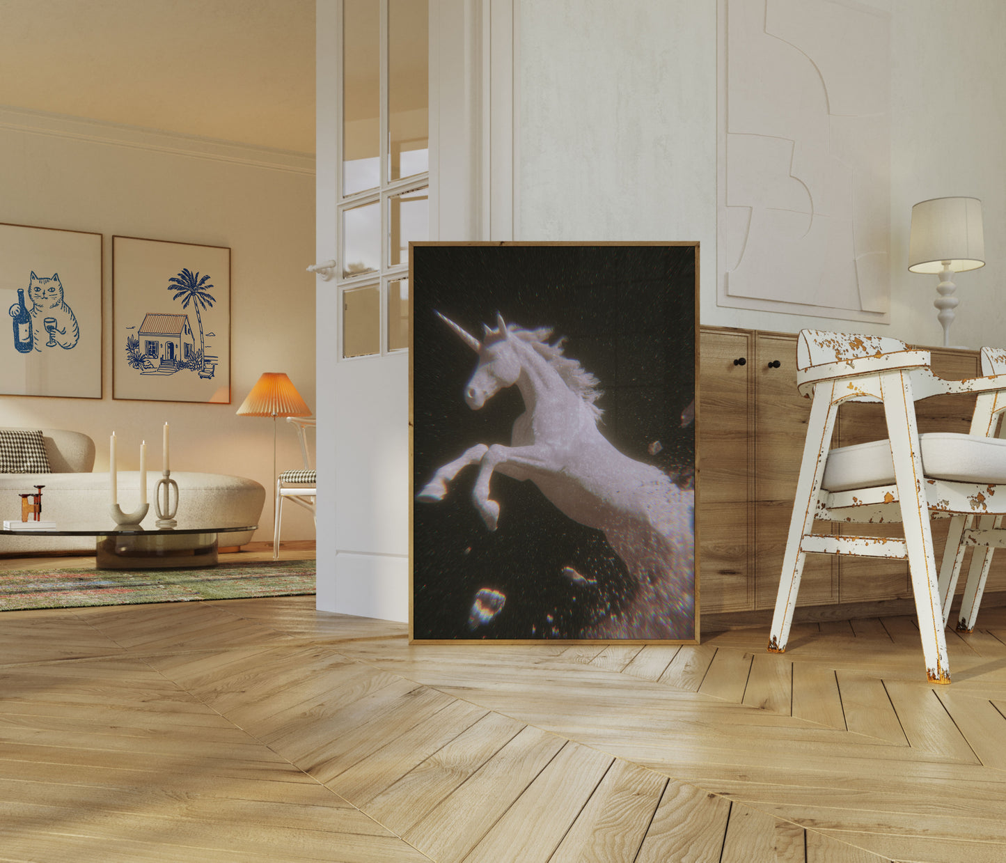 Ethereal Cosmic Unicorn Poster