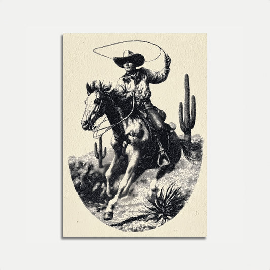 Vild Vest Cowboy Ridetur Plakat