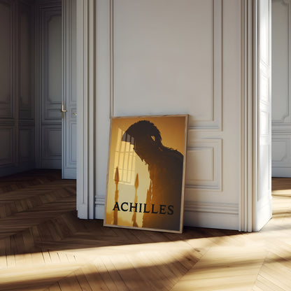 Achilles Warrior Silhouette Poster