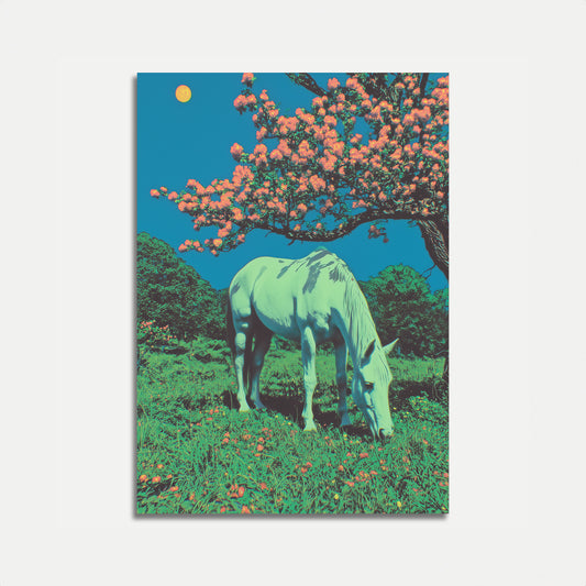 Magisk Månelyst Hest Plakat