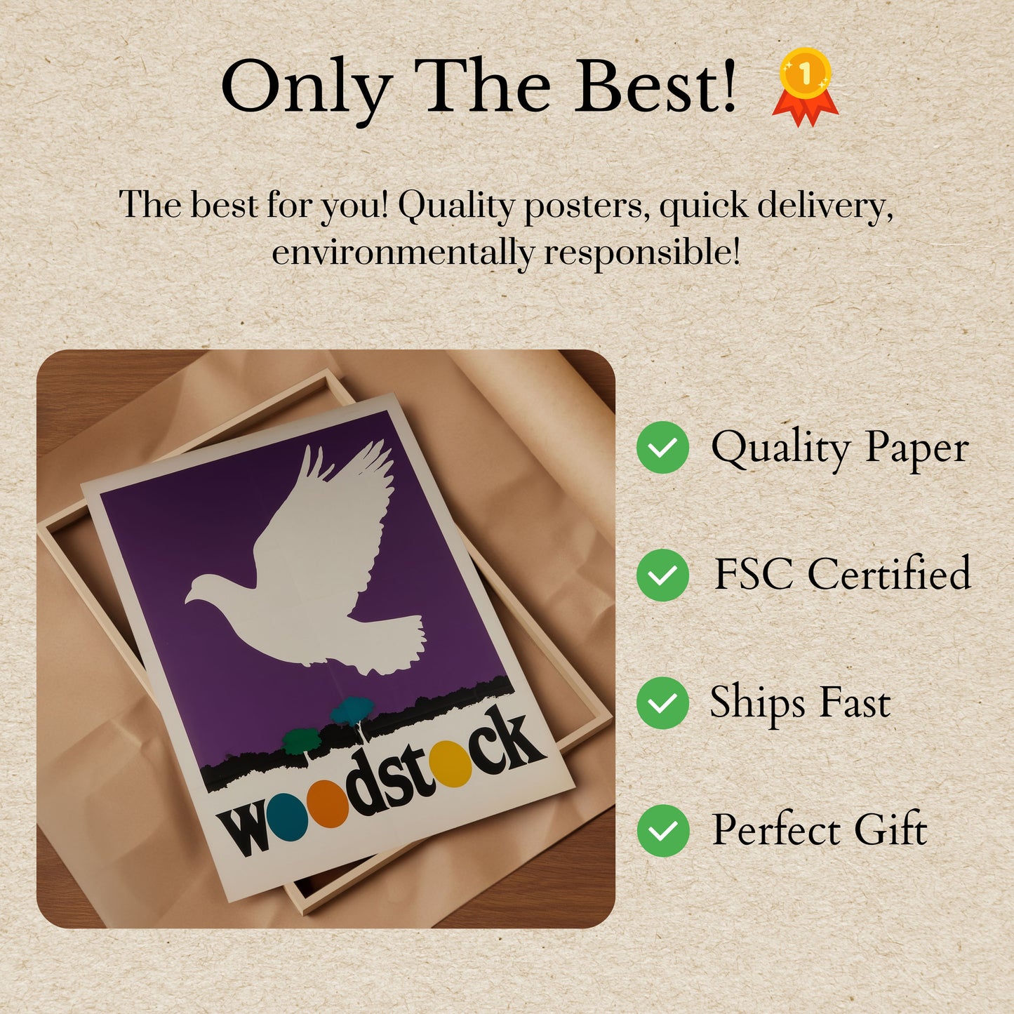 Woodstock Dove of Peace Poster