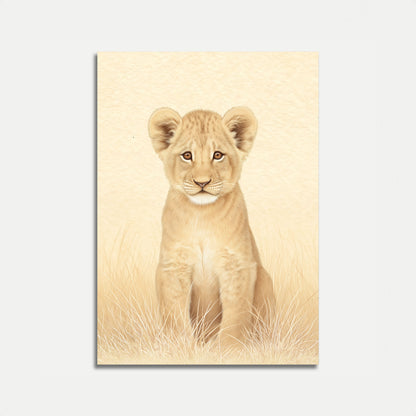 Póster de Retrato de Cachorro de León Joven