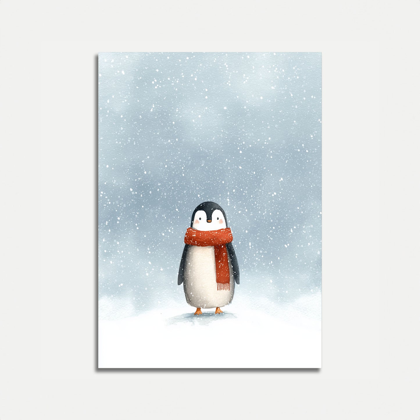 Cozy Penguin Winter Poster