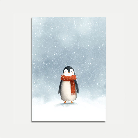 Cozy Penguin Winter Poster