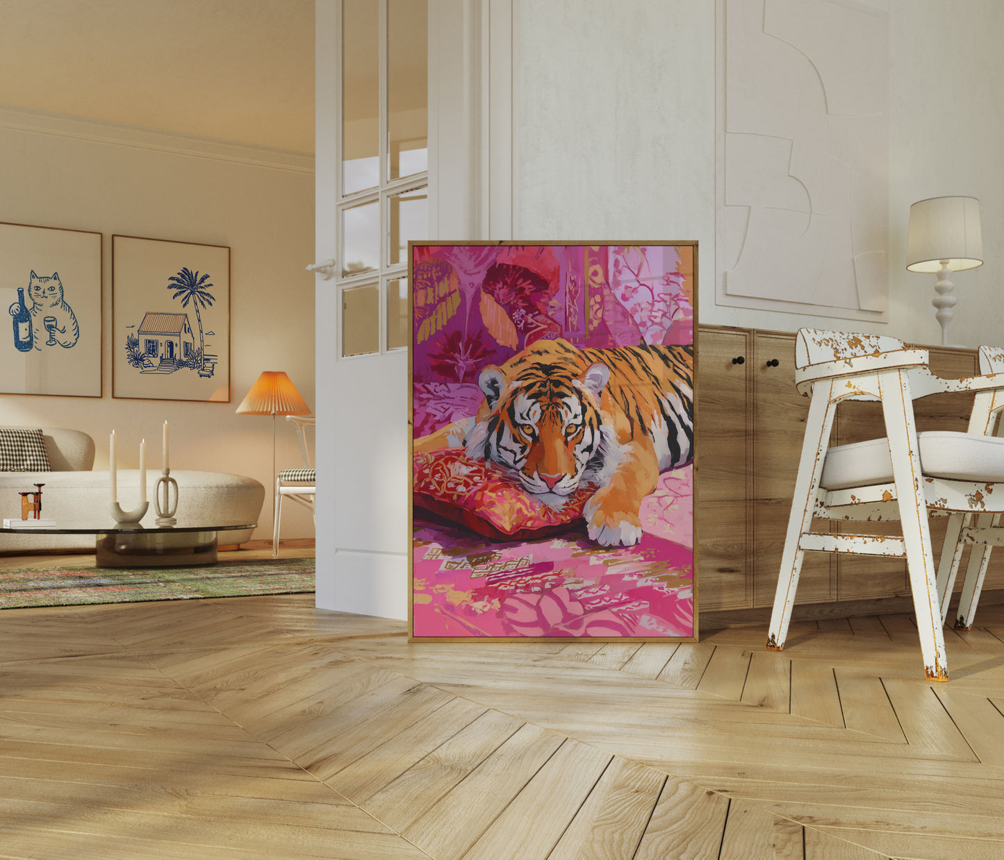 Vibrant Tiger Portrait Poster