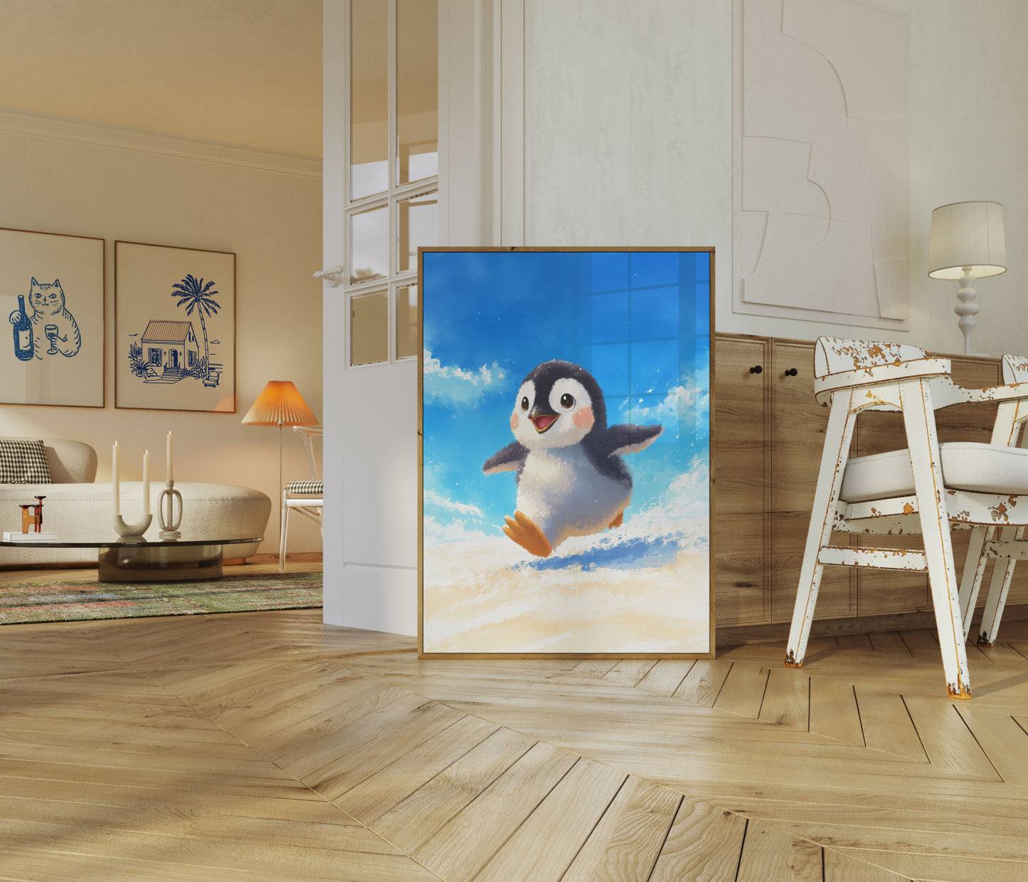 Vrolijk Dansende Pinguïn Poster