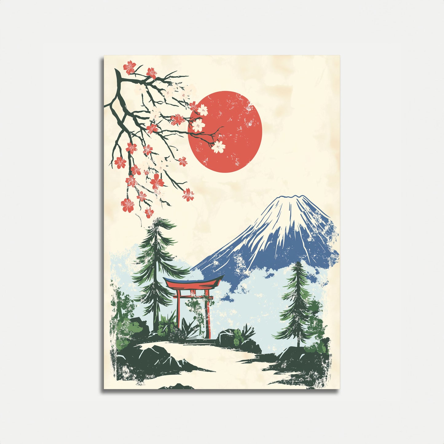 Mount Fuji japansk haveплakат