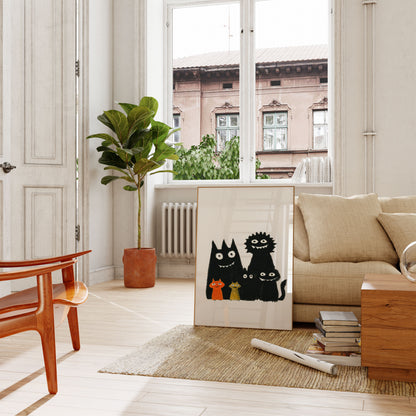 Funny Cats Family Poster