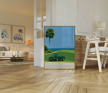 Küstengolfplatz-Kurzurlaub Poster