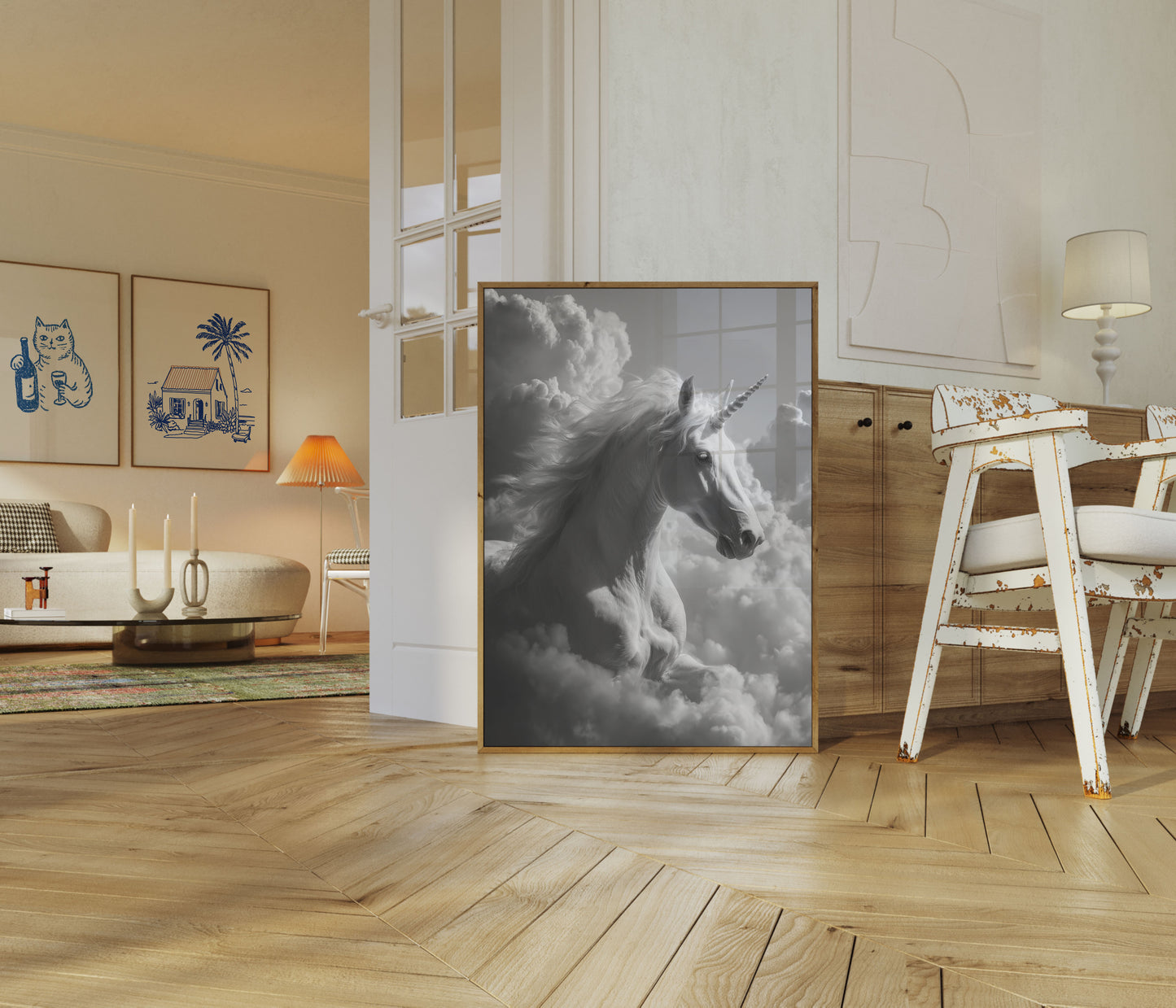 Poster dell'Unicorno Celeste in Ascesa