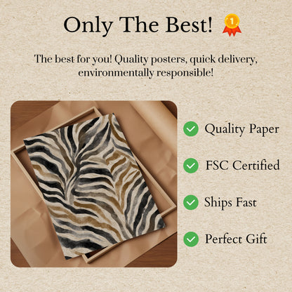 Abstract Zebra Print Poster