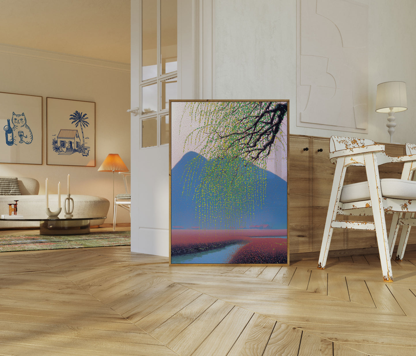 Affiche Paysage de la Montagne du Saule Pleureur