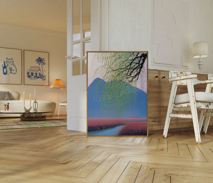 Affiche Paysage de la Montagne du Saule Pleureur