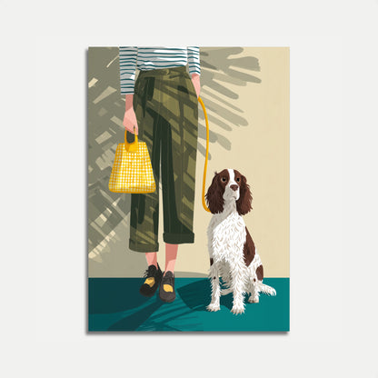 Stylish Dog Walking Poster