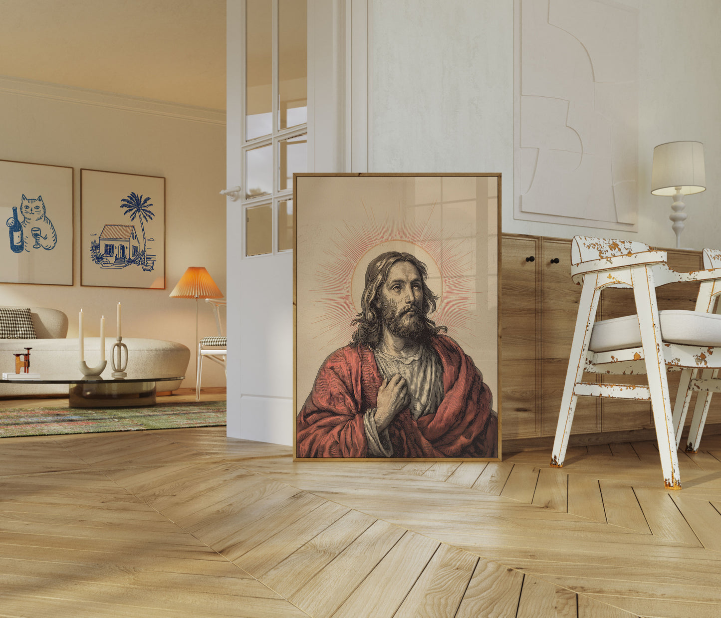 Radiância Divina Pôster Cristão