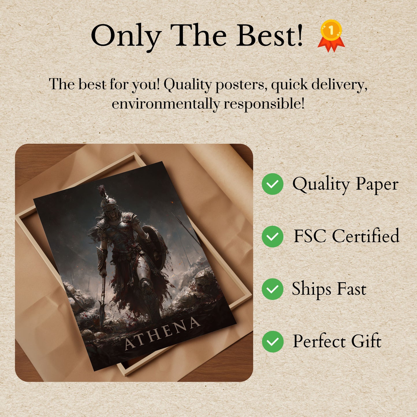 Athena Goddess of War Poster