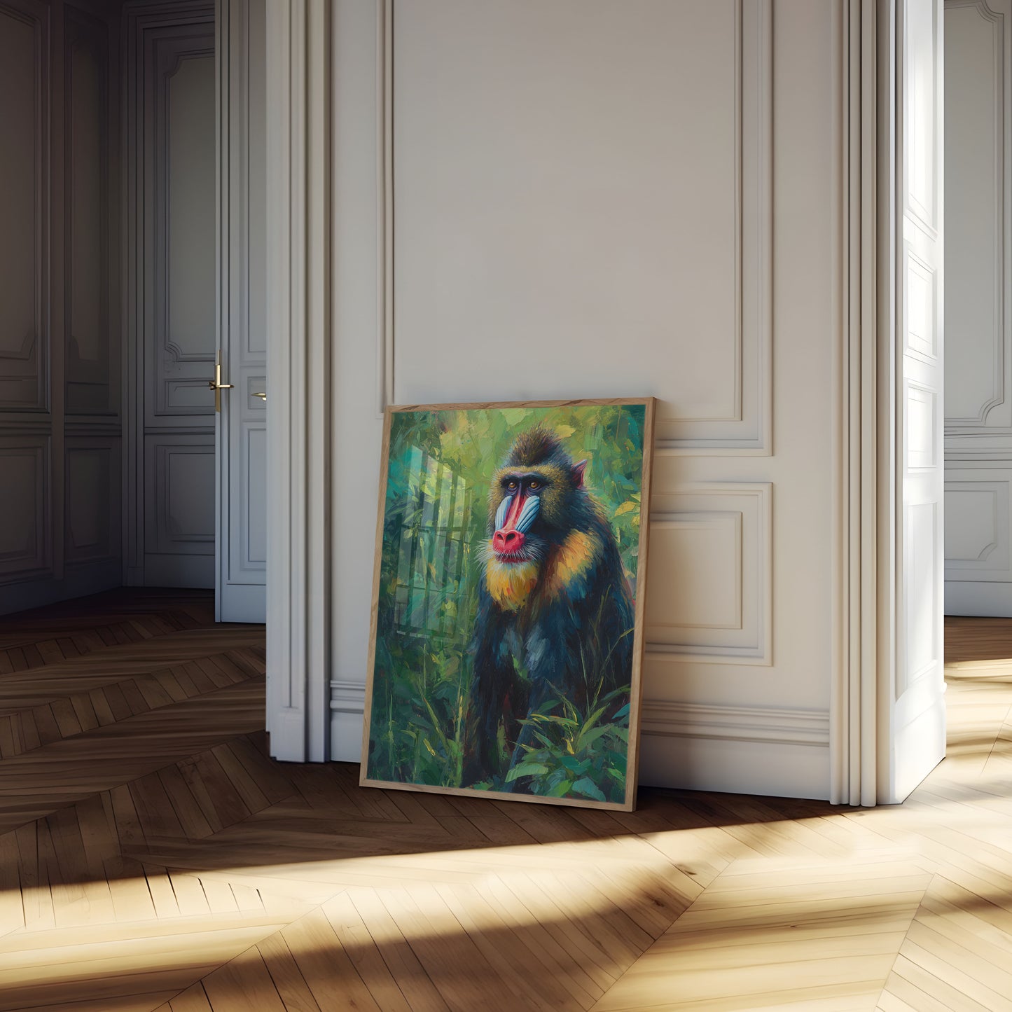 Mandrill in the Jungle Poster